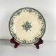 Set of 8 dessert plates in ironstone "Amiral", Creil & Montereau, green-blue, late 19th century.
