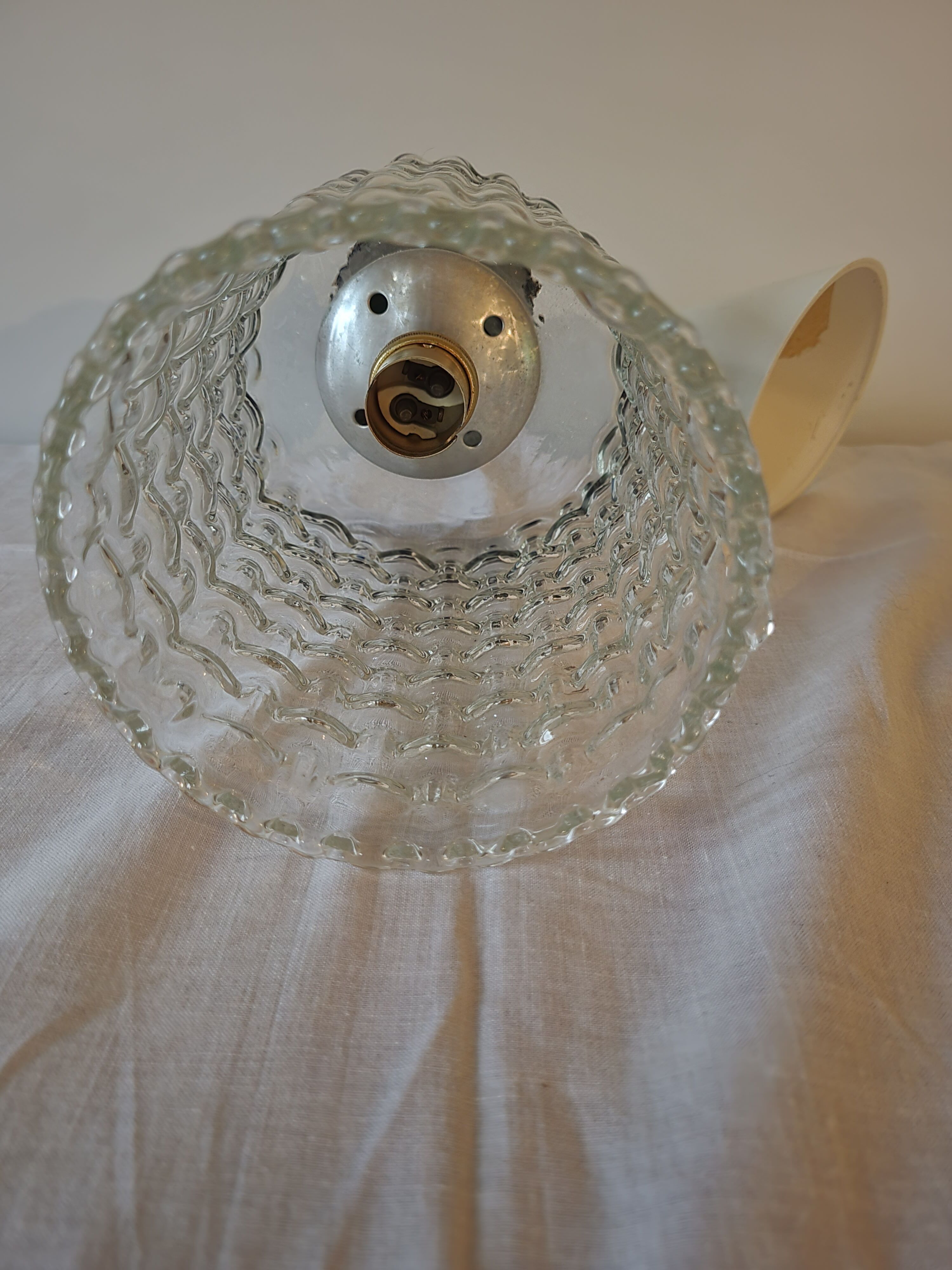 Vintage chiseled glass walker