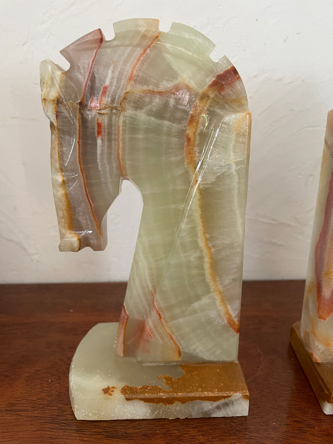 Pair of vintage onyx bookends