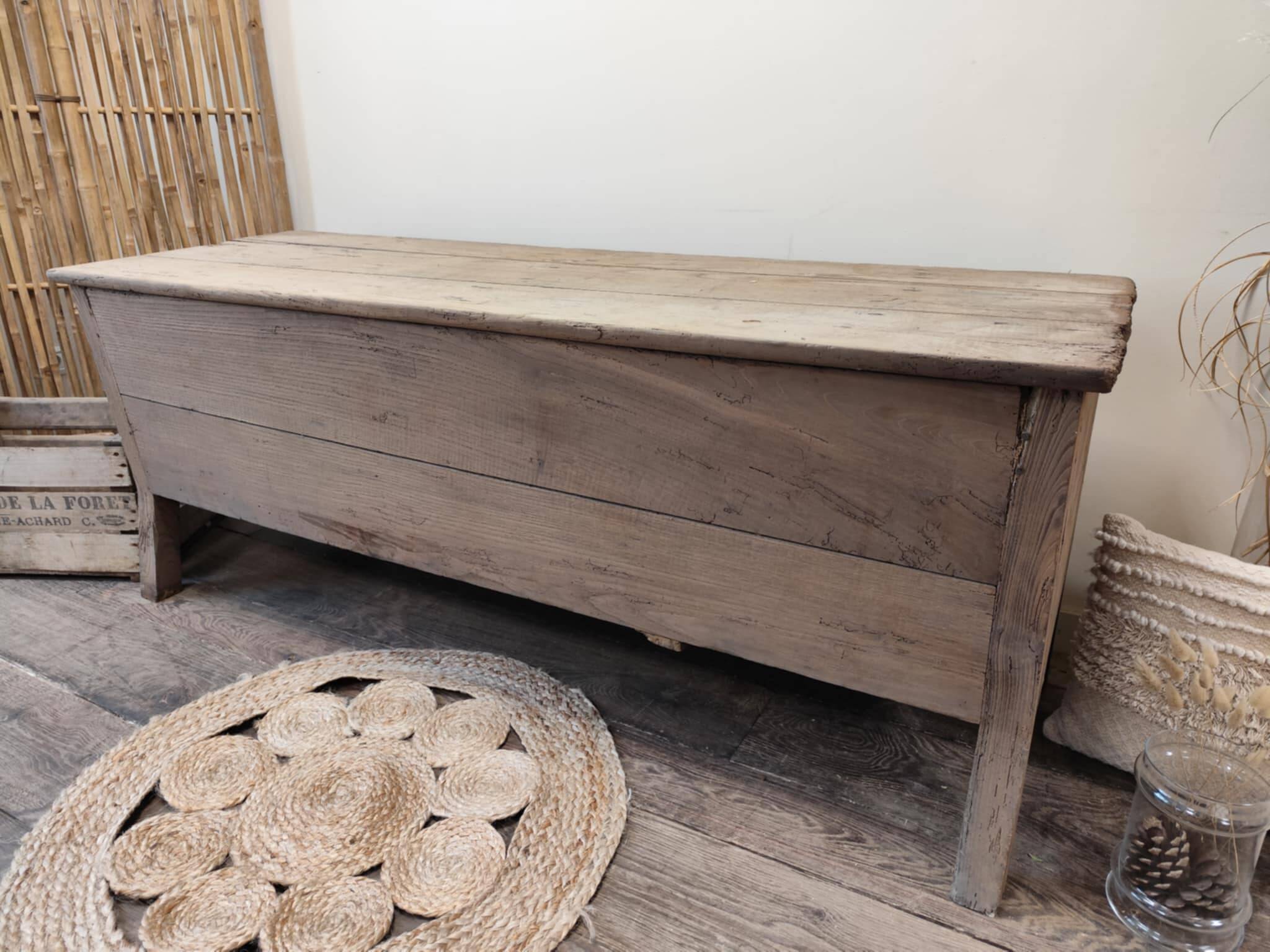 Chest, bench, kneading trough, trunk, solid oak