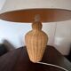 Vintage woven wicker lamp