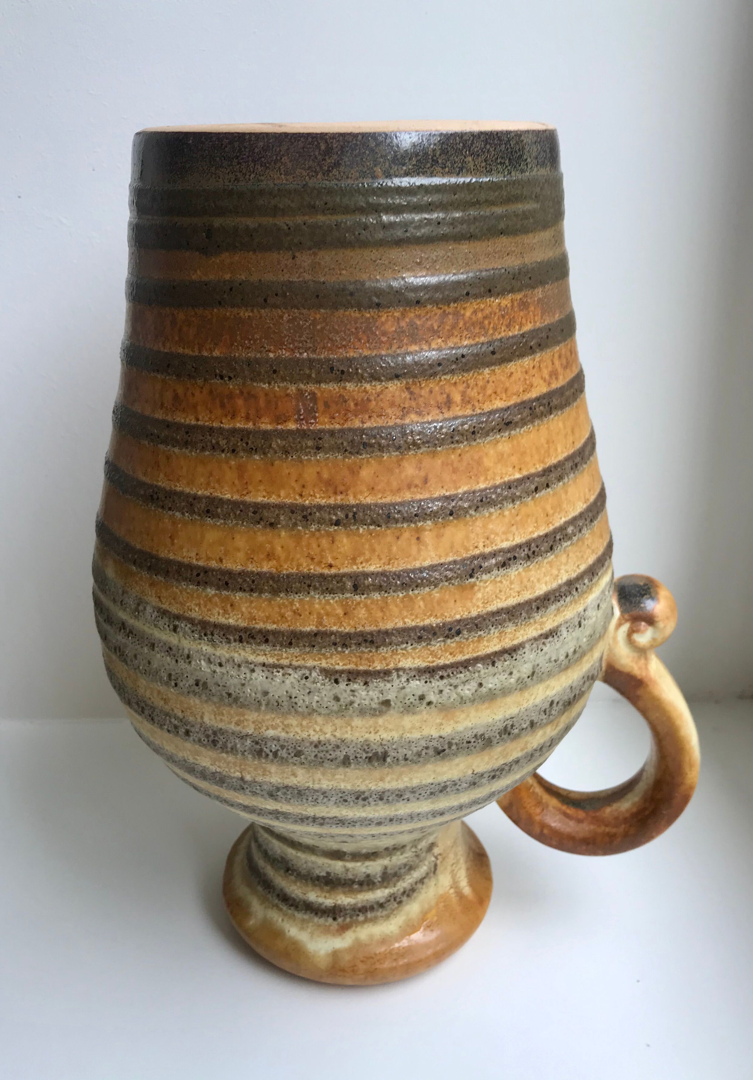 large ceramic vase West Germany Scheurich Keramik Space Age 1970s