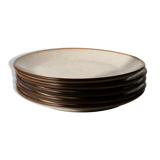 Lot d’assiettes en grès moucheté
