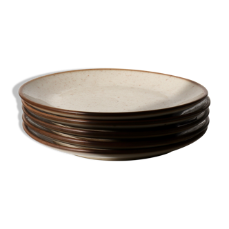 Set of speckled sandstone plates