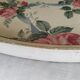 Oval resin tray with rose and ribbon pattern