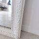White lacquered wood mirror