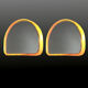 Pair of illuminated wall mirrors, 60s/70s