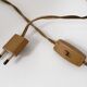 Lampe vintage 1960 bois & rotin