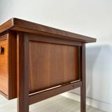 1960s Vintage Freestanding Danish Teak Writing Desk by Peter Løvig Nielsen