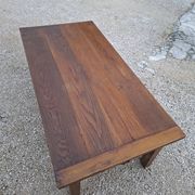 Table basse de ferme rustique ancienne un tiroir -1m42
