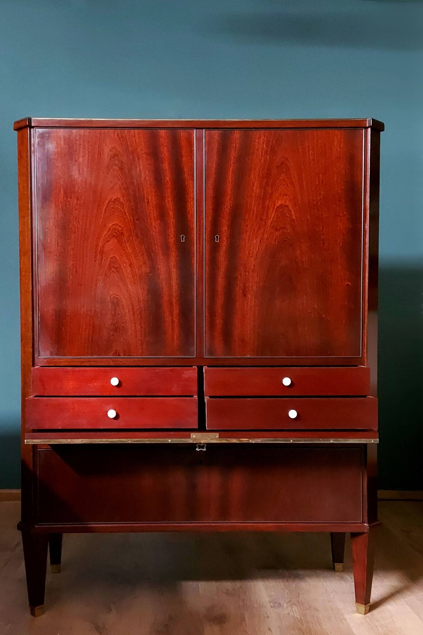 Danish Art Deco Chest of Drawers, Mahogany