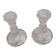 Pair of vintage glass candlesticks in clear glass