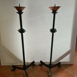 Wrought iron standing chandeliers