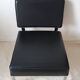 Chrome metal and imitation leather armchair from the 50s