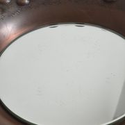 Miroir mural en cuivre fait main par Eugen Zint, milieu XXème
