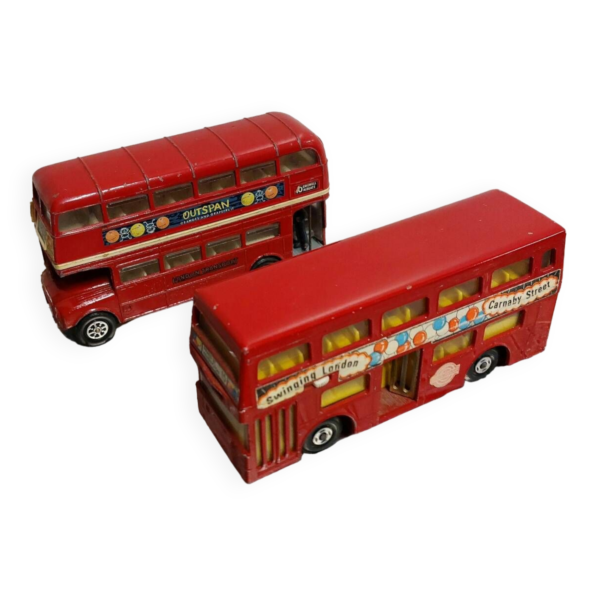 Lot de  Bus Anglais  En Métal Vintage