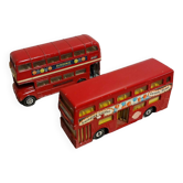 Lot of Vintage English Metal Buses