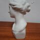 Bust biscuit porcelain Limoges young woman head after Donatello