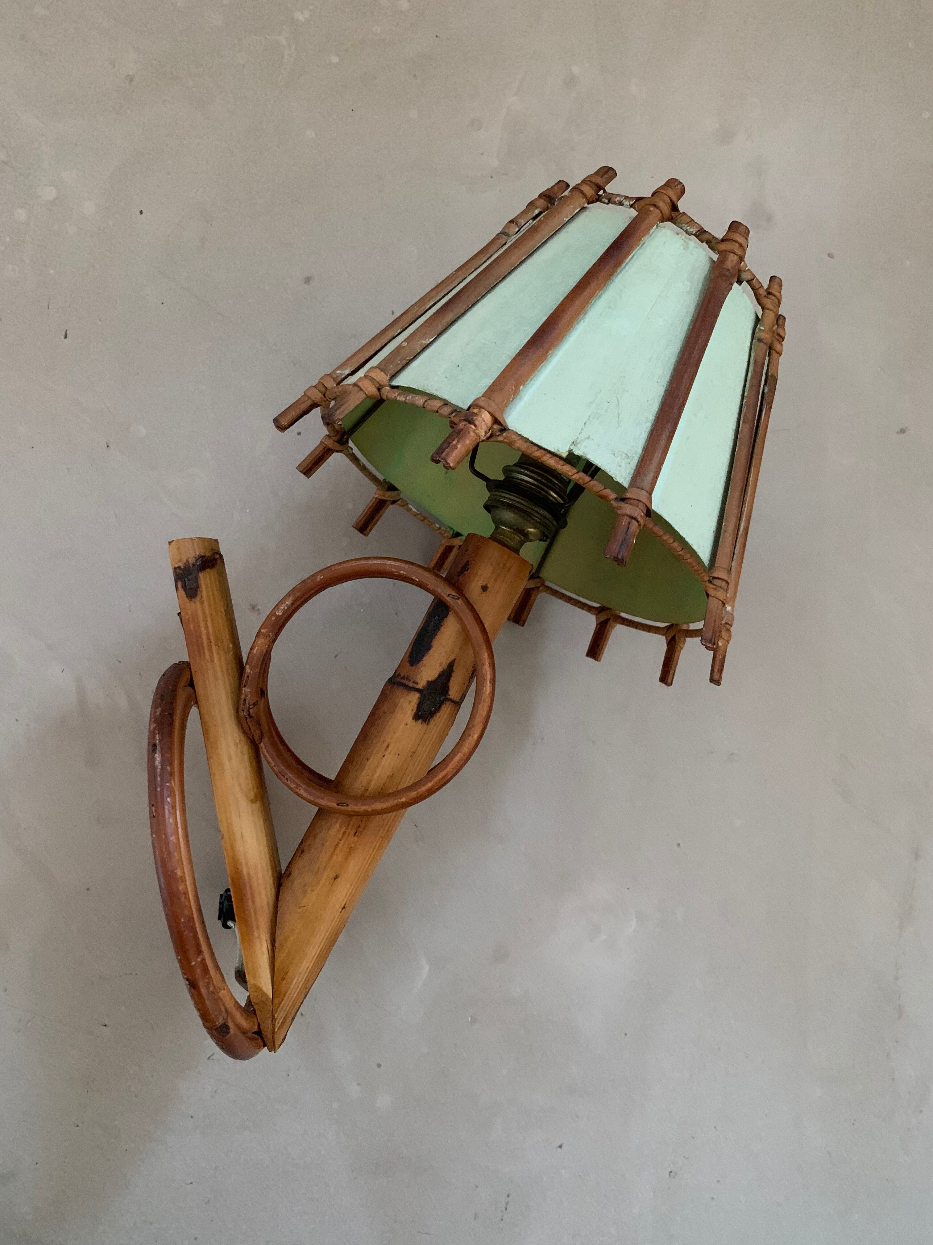 Applique en rotin vintage