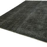 Handmade oriental contemporary 1980s 285 cm x 380 cm black wool carpet