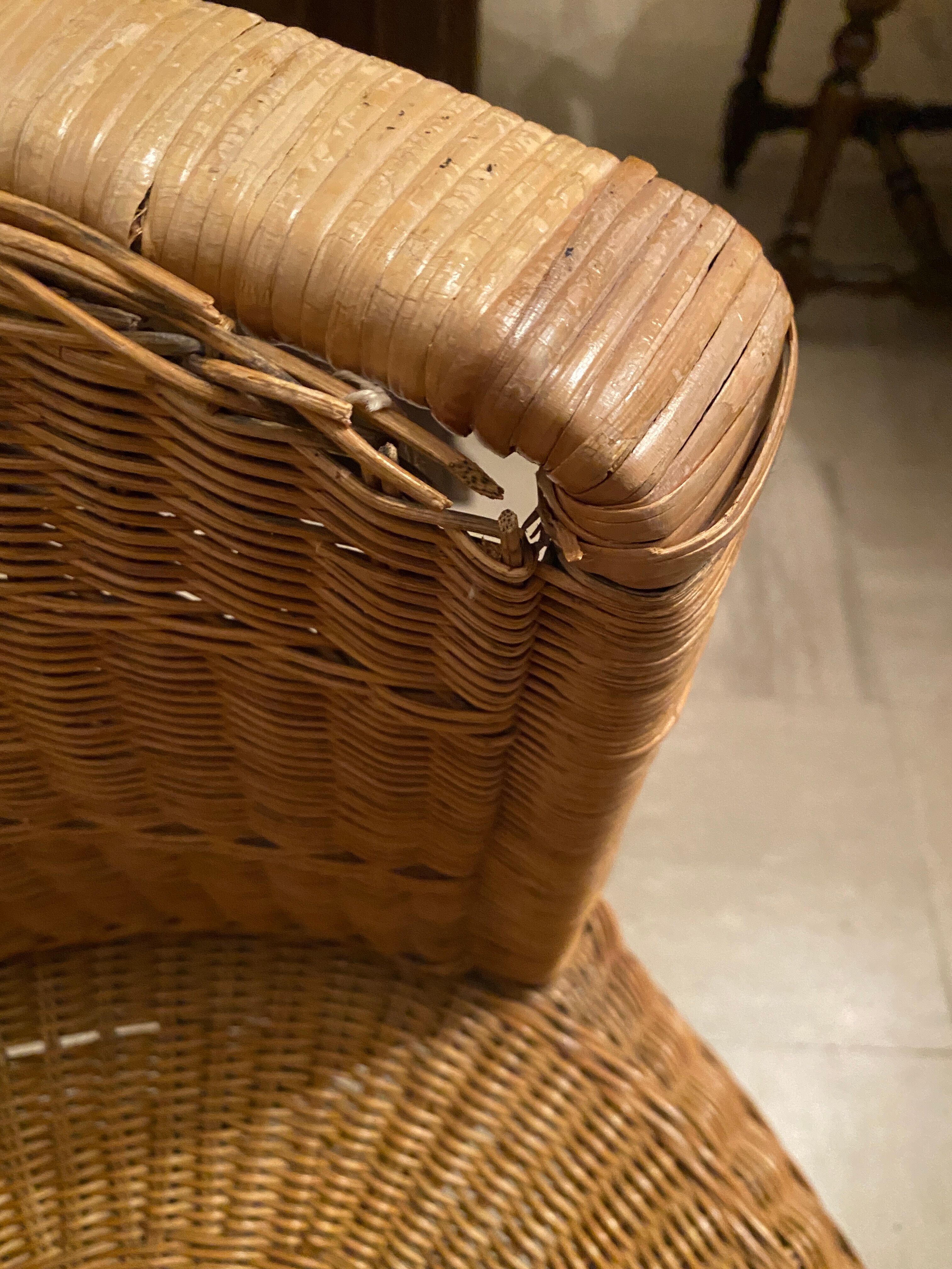 Wicker armchair 60s