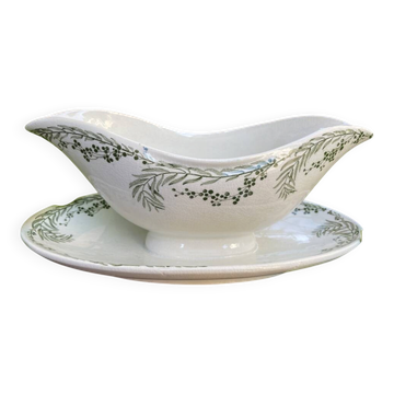 Sauceboat in earthenware k&g luneville pepper model tableware