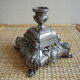 Candlestick old silver metal