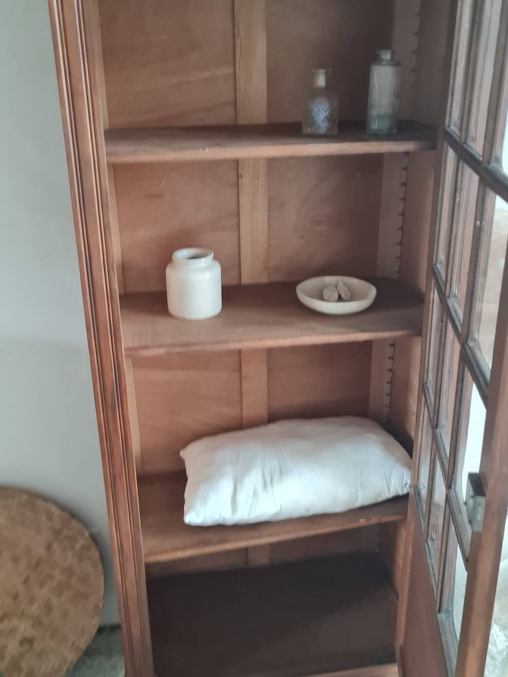 Antique glass-fronted Parisian wardrobe