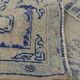 Tapis persan vintage bleu et beige sable, 246x344 cm