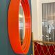 Round orange mirror Gilac for Prisunic