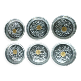 6 crystal coasters