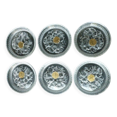 6 dessous de verres en cristal
