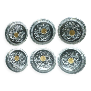 6 dessous de verres en cristal