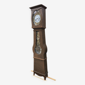 Comtoise clock of the early 20th century in fir with movement and flowered balance.