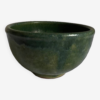 Green glazed terracotta bowl