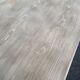 Extensible farmhouse dining table stripped in raw solid oak from the 1970s.