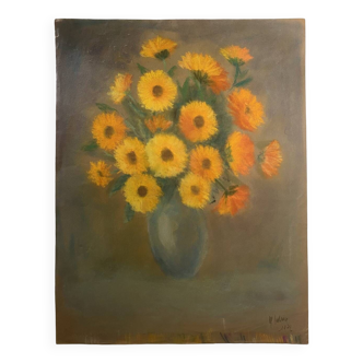 Still life with daisies, signed and dated 1979