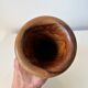 Vintage hand-turned solid olive wood vase - 1970s-80s