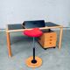 Scandinavian Ergonomic Design Writing Desk and Stool from Stokke, 1980s, Set of 3