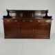 Early 20th-century English mahogany dresser / sideboard – brass campaign hardware