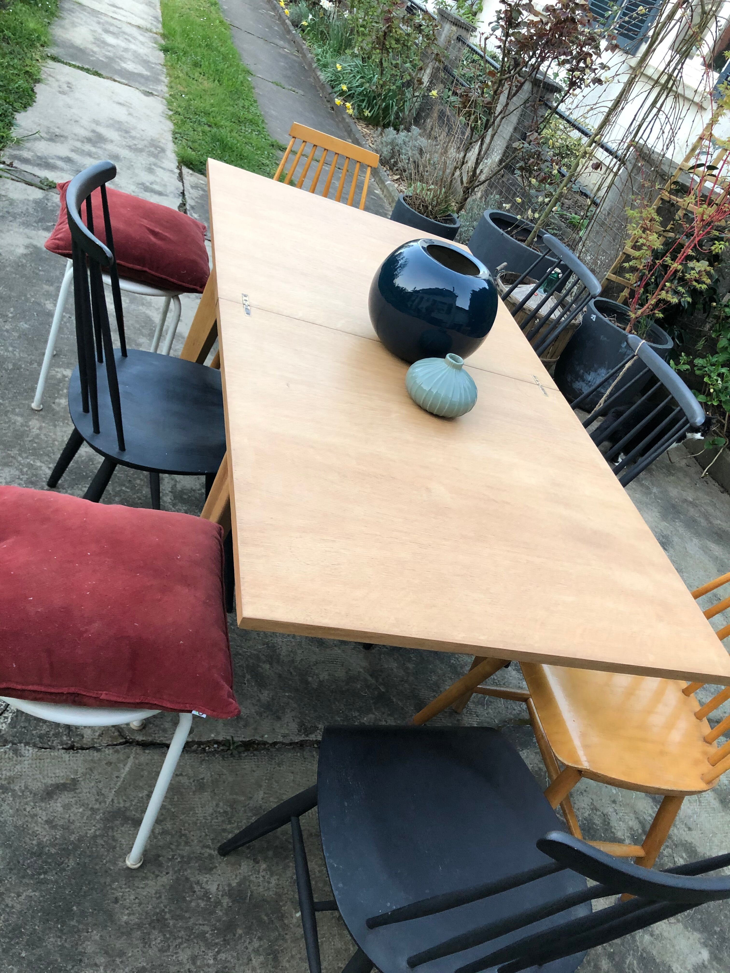 Table wallet foot compass tray marked