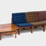 France and Son rosewood lounge chair element sofa set by Ole Gjerløv Knudsen & Torben Lind, 1960s