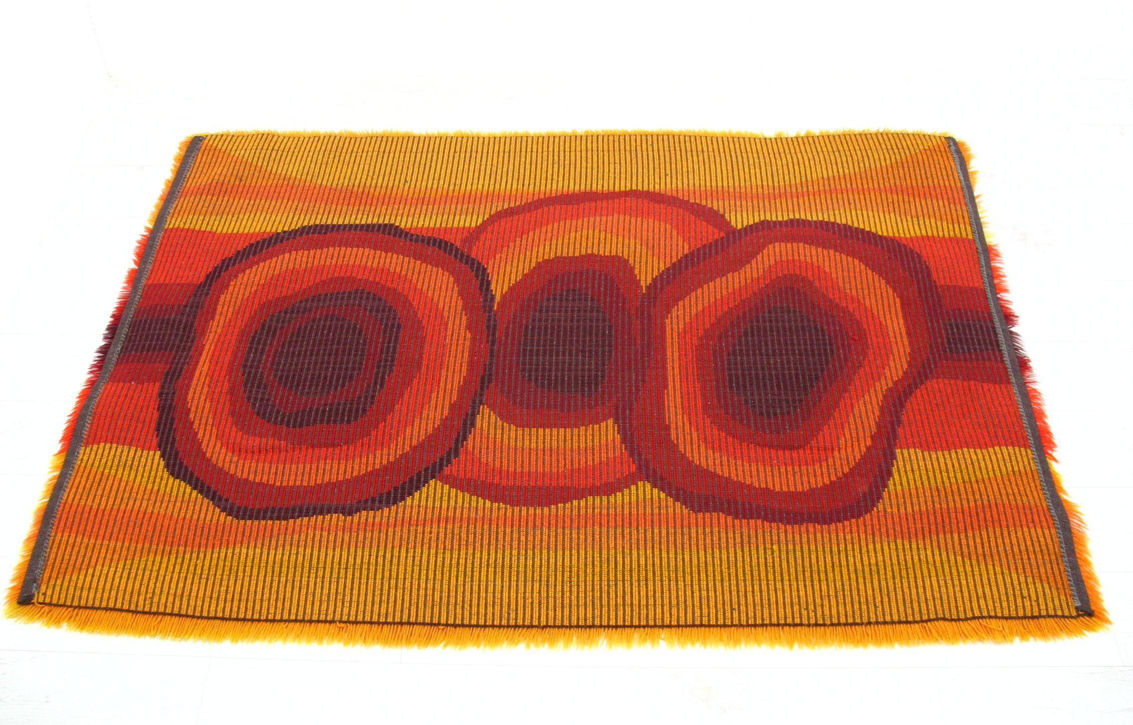 Scandinavian Carpet, 1970s 200x138cm