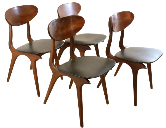 Set of 4 AWA dining chairs Louis van Teeffelen 'Ottersum'