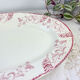 Vintage oval dish Longwy Red Iron Earth