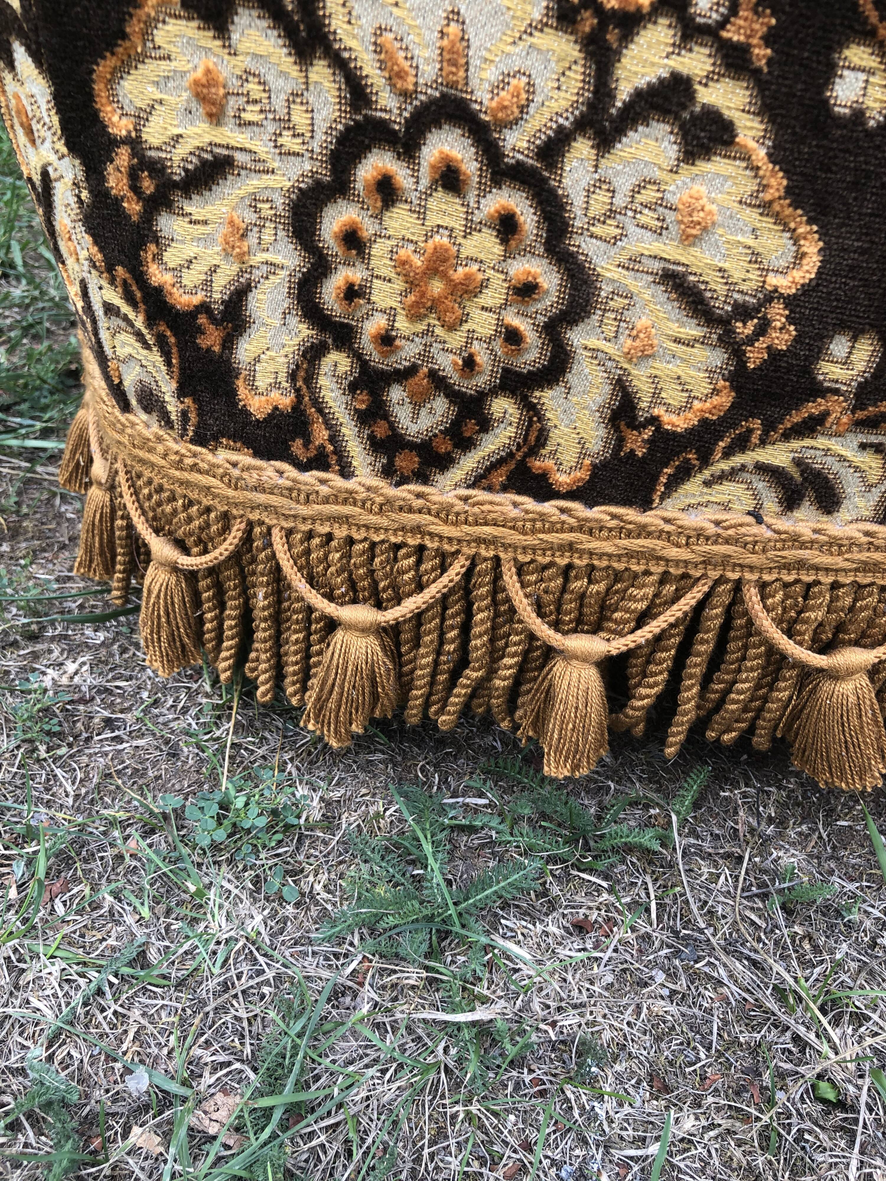 Vintage velvet armchair