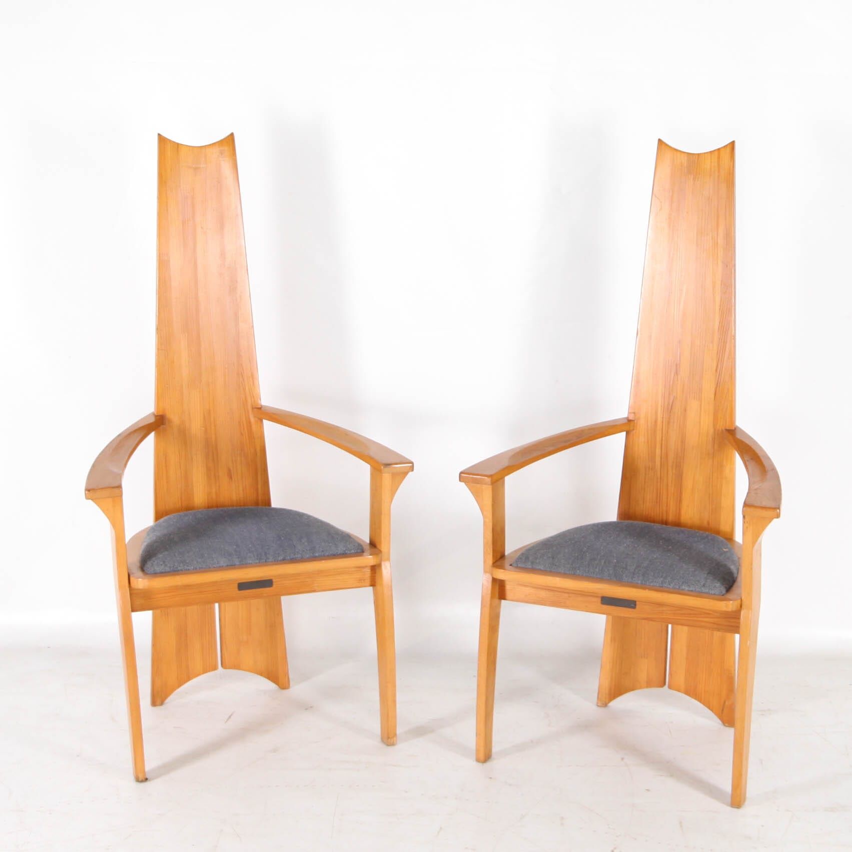 Pair of Japanese armchairs