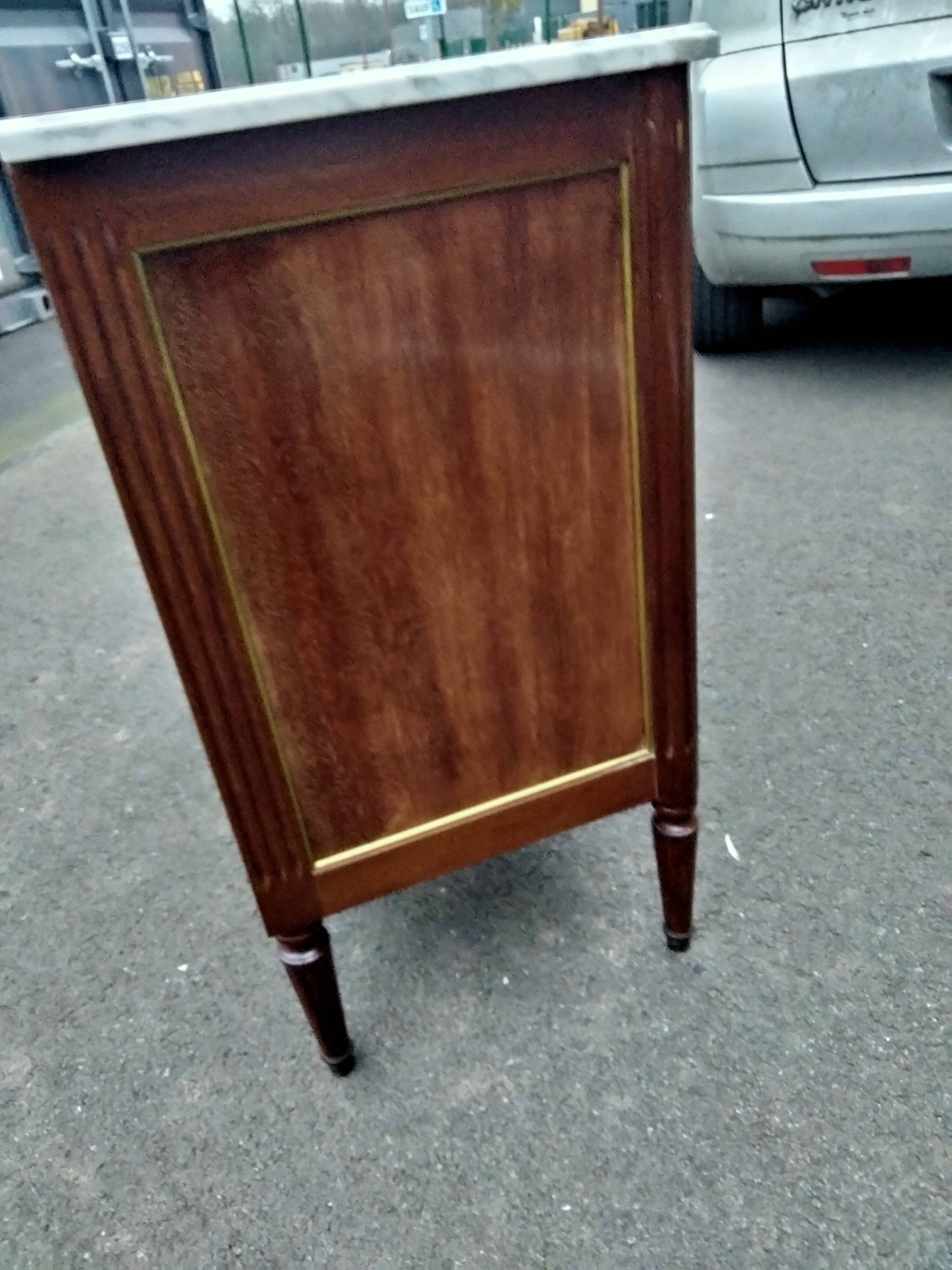 Commode style louis xvi ancienne plateau marbre