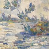 Paysage du XXEME siècle signé