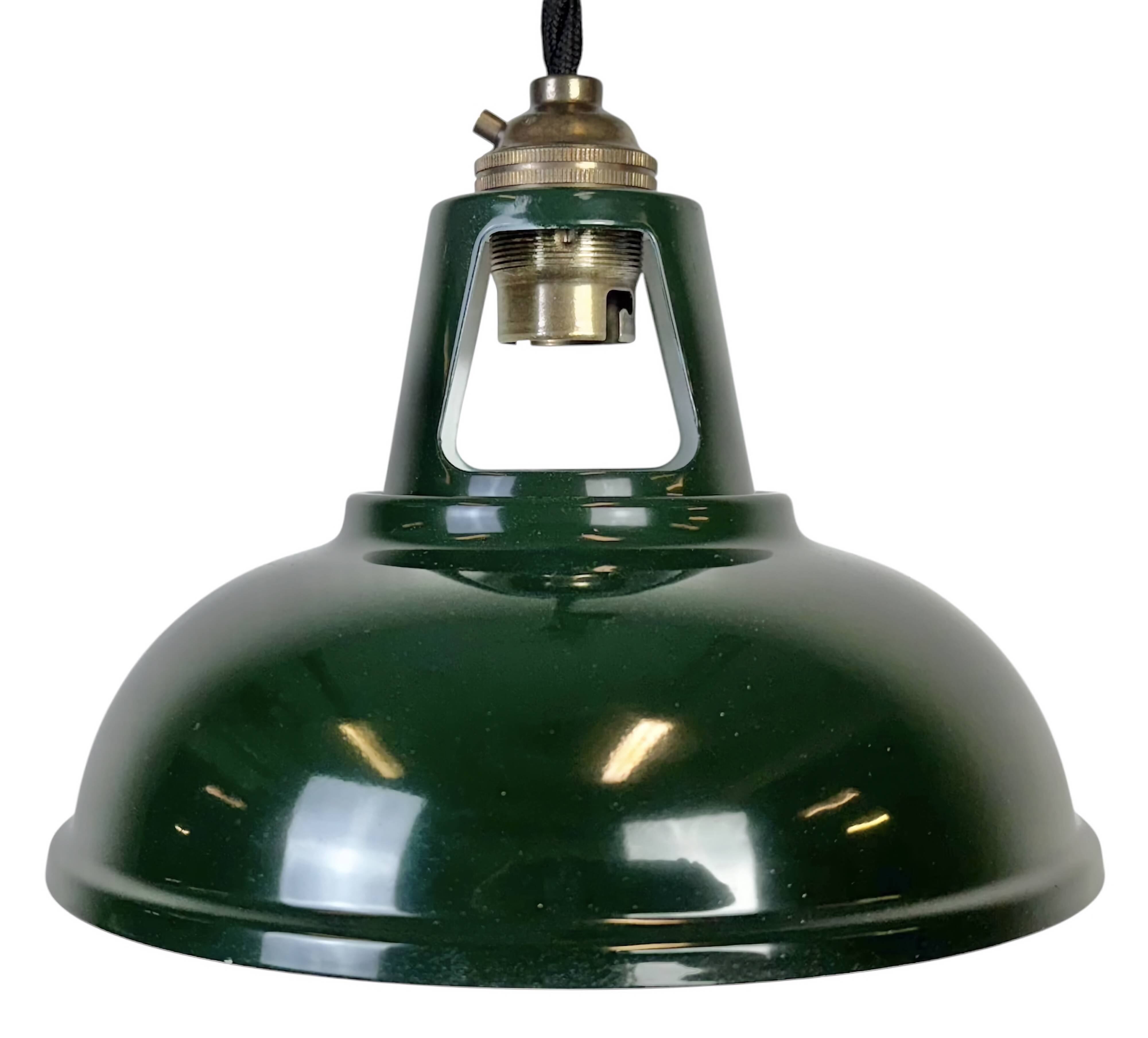 Vintage Industrial Green Painted Ceiling Lamp, 2000s